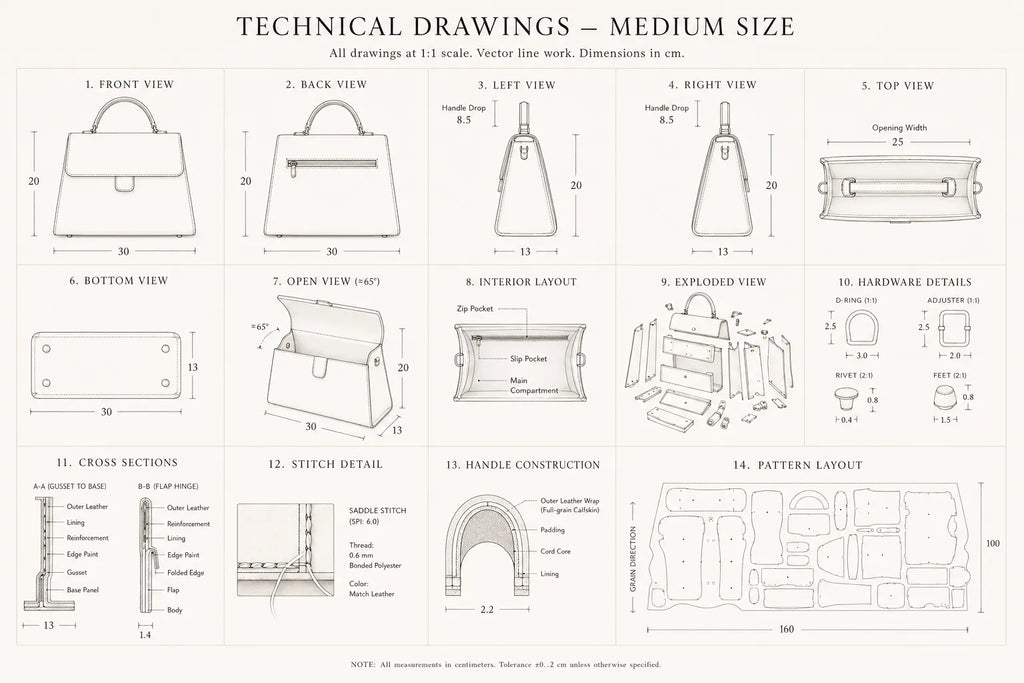 The Élan Leather Top Handle Bag