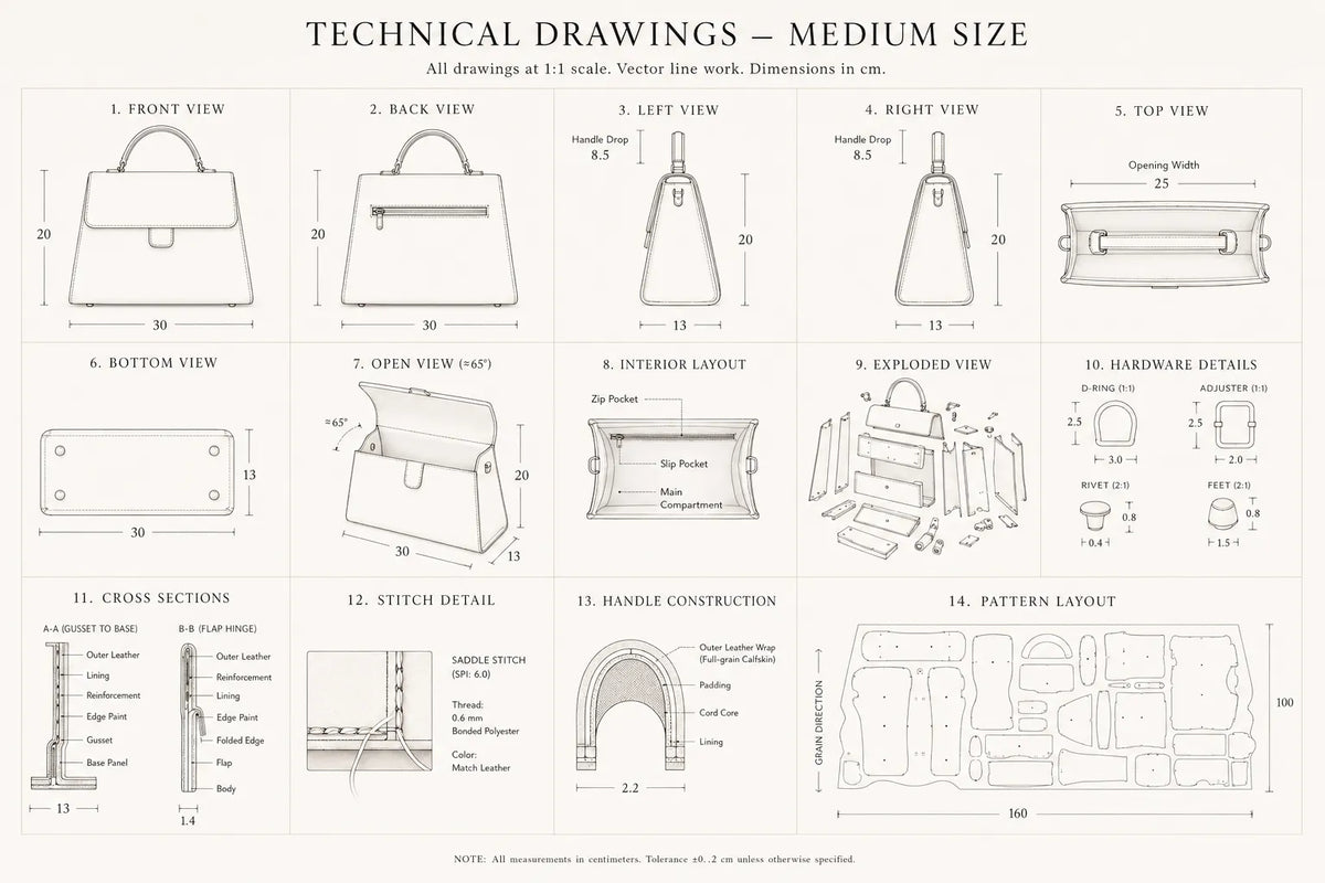 The Élan Leather Top Handle Bag