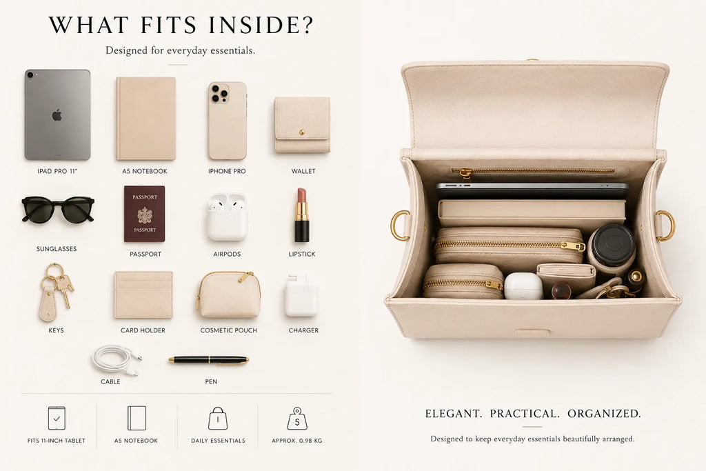 The Élan Leather Top Handle Bag